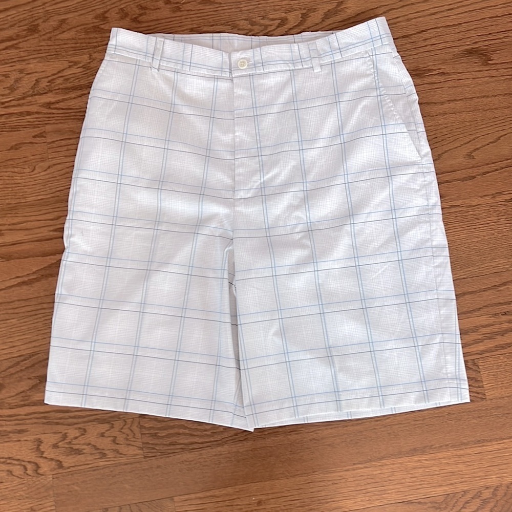 Slazenger White and Blue Plaid Golf Short size 36